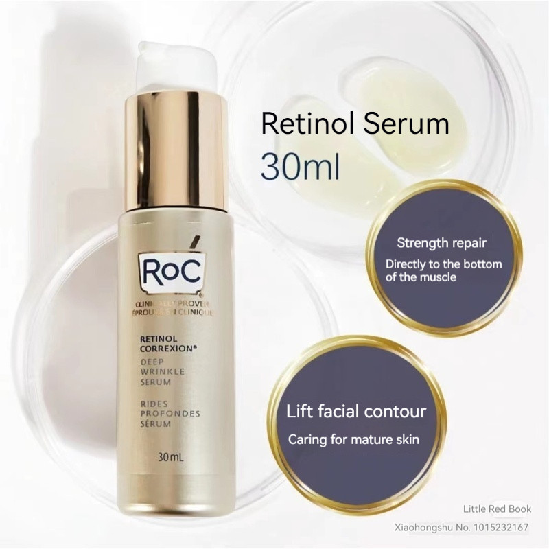 Roc Retinol Intensive Anti-Wrinkle Serum Night Exfoliating Smoothing Fine Lines Repairing Skin Barrier Facial Treatment 30ml