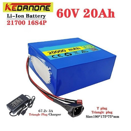 Cross-Border60V 20AH 16S4P 21700 Lithium ion battery pack 67.2V 20000mAhLithium battery pack