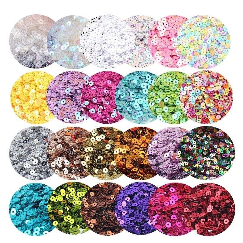 3mm 4mm 5mm Sequin Flat Round Loose Sequins Crafts Paillette Sewing Clothes Decoration DIY Accessory Lentejuelas Para Coser