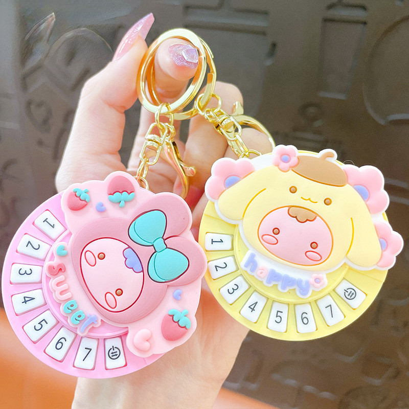 การ ์ ตูน Sanrio Mini เพลงเปียโนพวงกุญแจ Kuromi Melody ของเล ่ นเพื ่ อการศึกษาพวงกุญแจรถจี ้ กระเป ๋ านักเรียนจี ้ วันหยุดของขวัญ