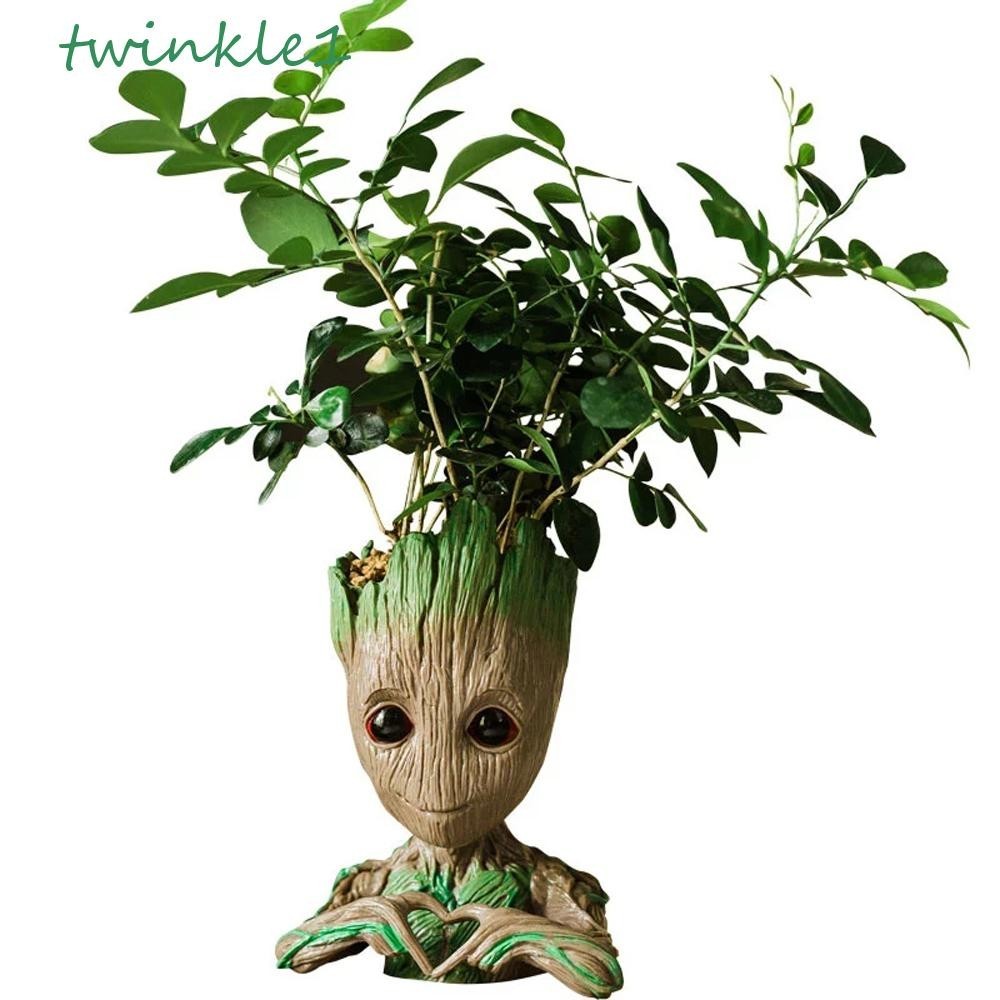Twinkle1 Groot ดอกไม ้ หม ้ อสําหรับเด ็ ก Multifunctional Tree Man Garden Planter สําหรับของขวัญ Groot รุ ่ นของเล ่ น