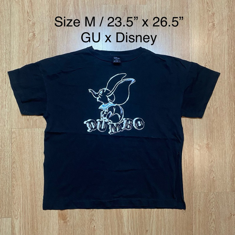 2024 เสื้อยืด มือสอง จียู GU x Disney ช้าง Dumbo น่ารัก สภาพดี ของแท้