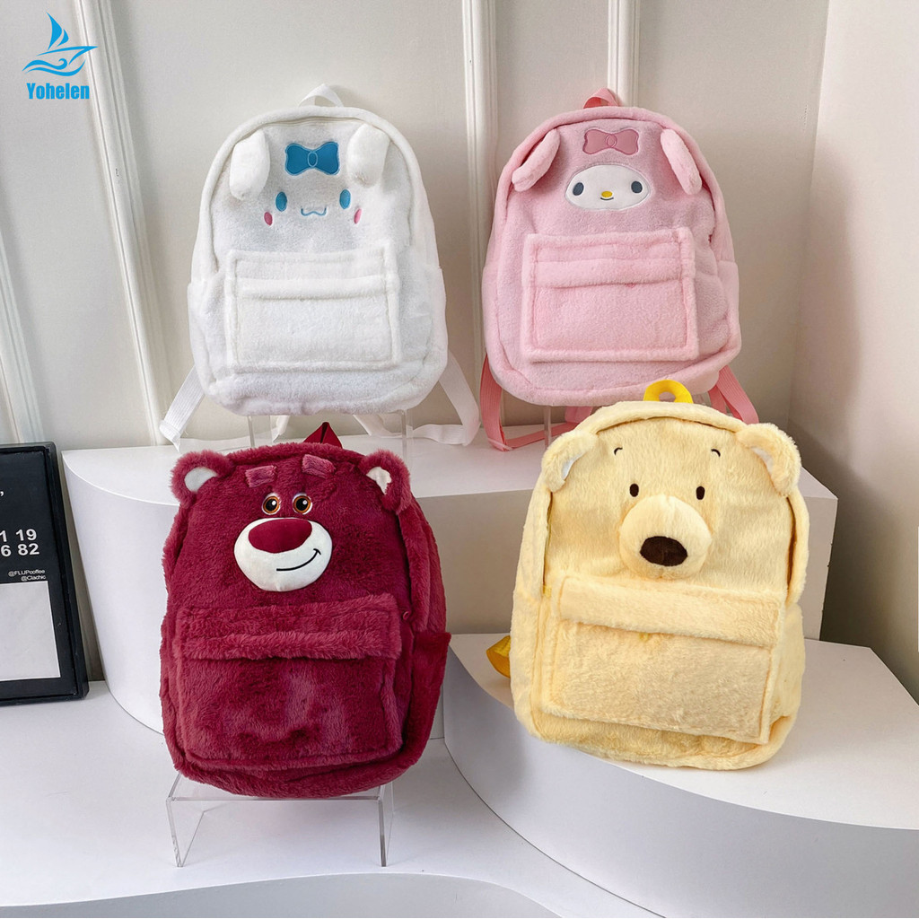 ผู้หญิง ใหม่ Hello Kitty แฟชั่นการ์ตูนน่ารักความจุขนาดใหญ่เด็กเดินทางกลางแจ้งกระเป๋าเป้สะพายหลังนักเรียนกระเป๋านักเรียน