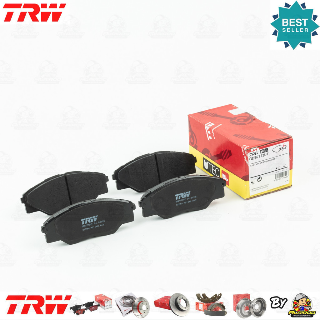 TRW ATEC ผ้าเบรคหน้า Toyota Hilux Vigo ปี 2008-2011 2WD ตัวเตี้ย TRW ATEC GDB 7773 AT
