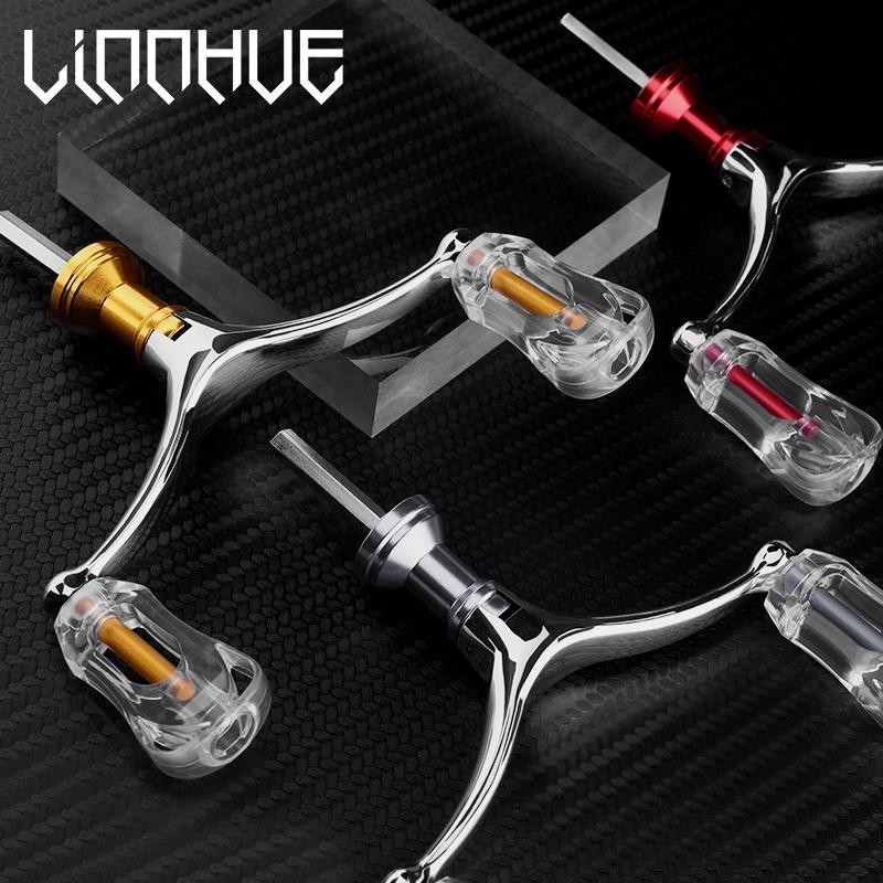Linnhue Spinning Fishing Reel 1000-4000 อะไหล ่ Hollow Double Grip อลูมิเนียมพับหลายสี Handle