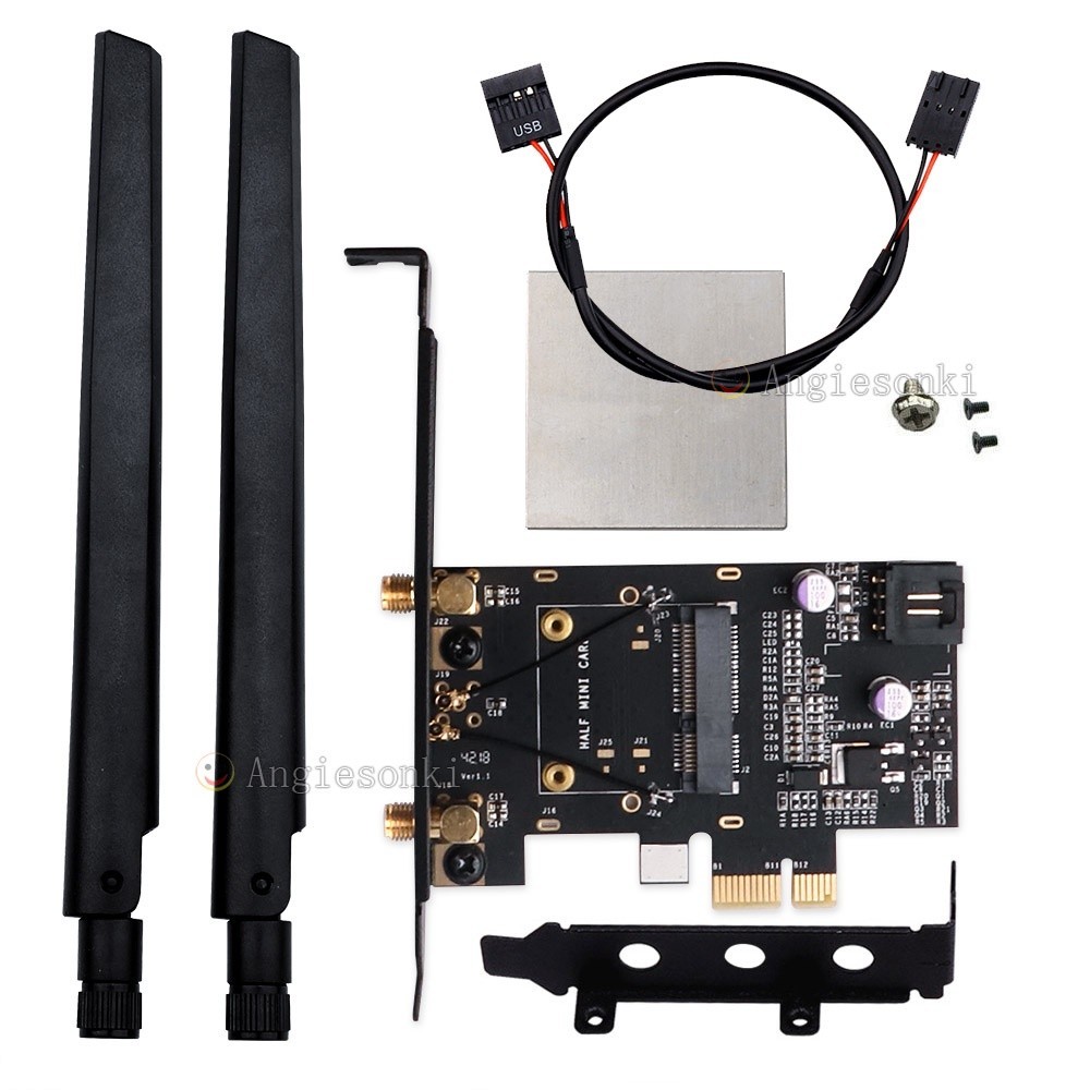 High quality Mini PCI-e to PCI-e 1x 16x adapter for wireless wifi bluetooth card