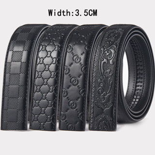 ใหม่ เข็มขัดหนังวัวแท้ คุณภาพสูง ไม่มีหัวเข็มขัด หัวล็อคอัตโ…