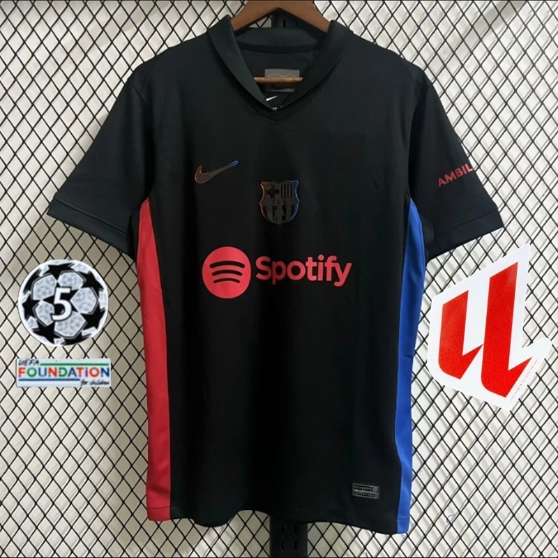 [ คําถามหน ้ า ] ใหม ่ 24/25 Barcelona away black season กีฬาลําลองคุณภาพสูงเสื ้ อฟุตบอลแขนสั ้ นไทย AAA +