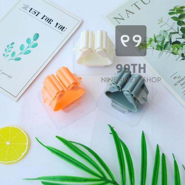 ที่แขวนไม้กวาด อุปกรณ์จัดเก็บไม้กวาด พลาสติก+ABS+ยาง บนพื้นผิวเรียบ nn99