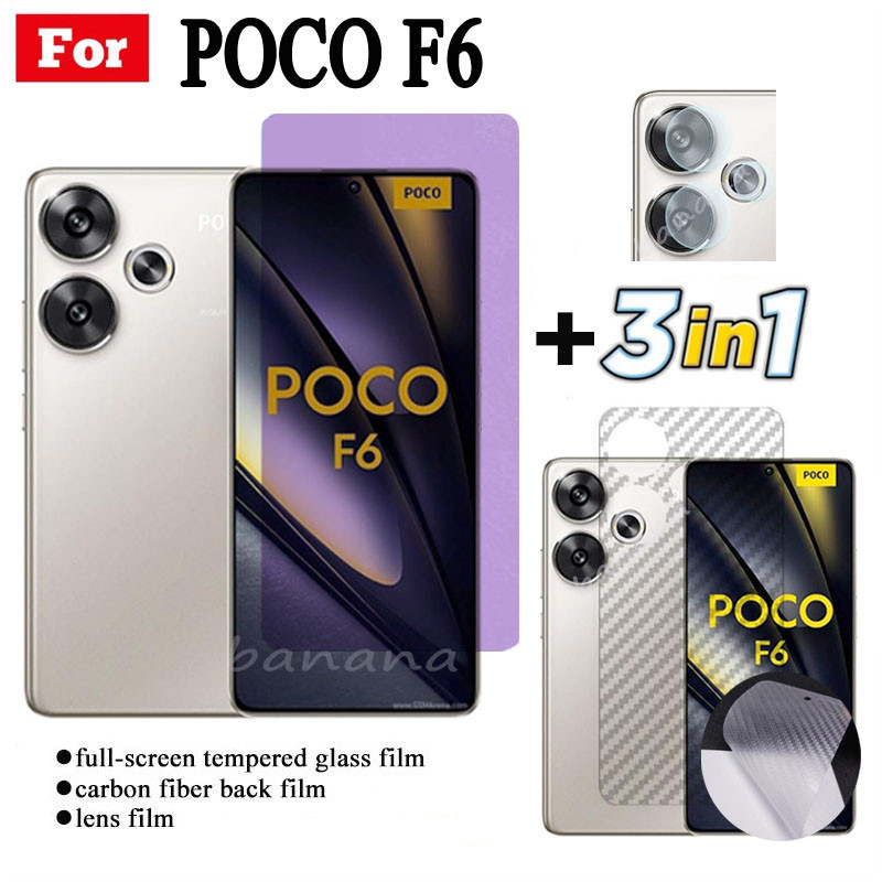 สําหรับ Poco F6 Anti Blue Light RayกระจกนิรภัยสําหรับPoco F6 Pro F5 Pro X5 X6 Pro Poco C65 C40 ป้องก