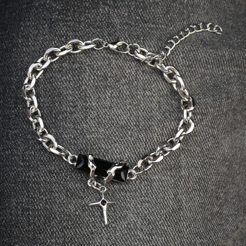 จี้อัญมณีสีดําโซ่มือ-ข้ามหนามสร้อยข้อมือหนาม-เครื่องประดับเครื่องประดับ-ของขวัญวันวาเลนไทน์-โกธิค,พังก์,เกาหลี อิน - รูปที่ 6