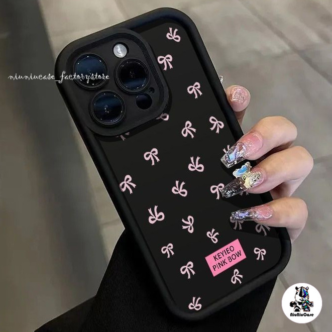 Cute Bow เคสไอโฟน11 13 14 เคสโทรศัพท์ For iPhone 11 12 13 14 15 Pro Max XR X XS Max 6 7 8 14 Plus SE เคส Protective Case