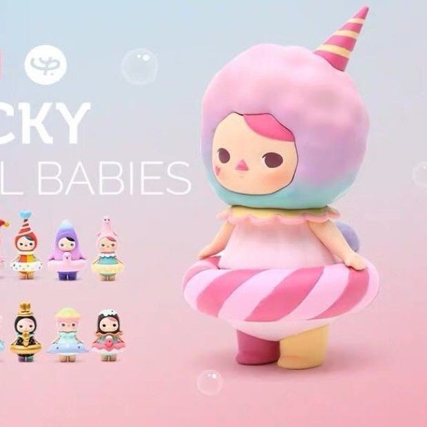 PUCKY PUCKY Bubble Circle Series Mystery Box ยืนยัน POPMART POPMART อินเทรนด์เล่นตุ๊กตารูปตัวตลก
