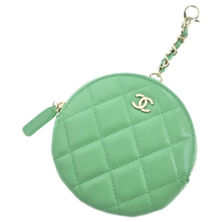 CHANEL Wallet Coin Case Women Green Direct from Japan Secondhand