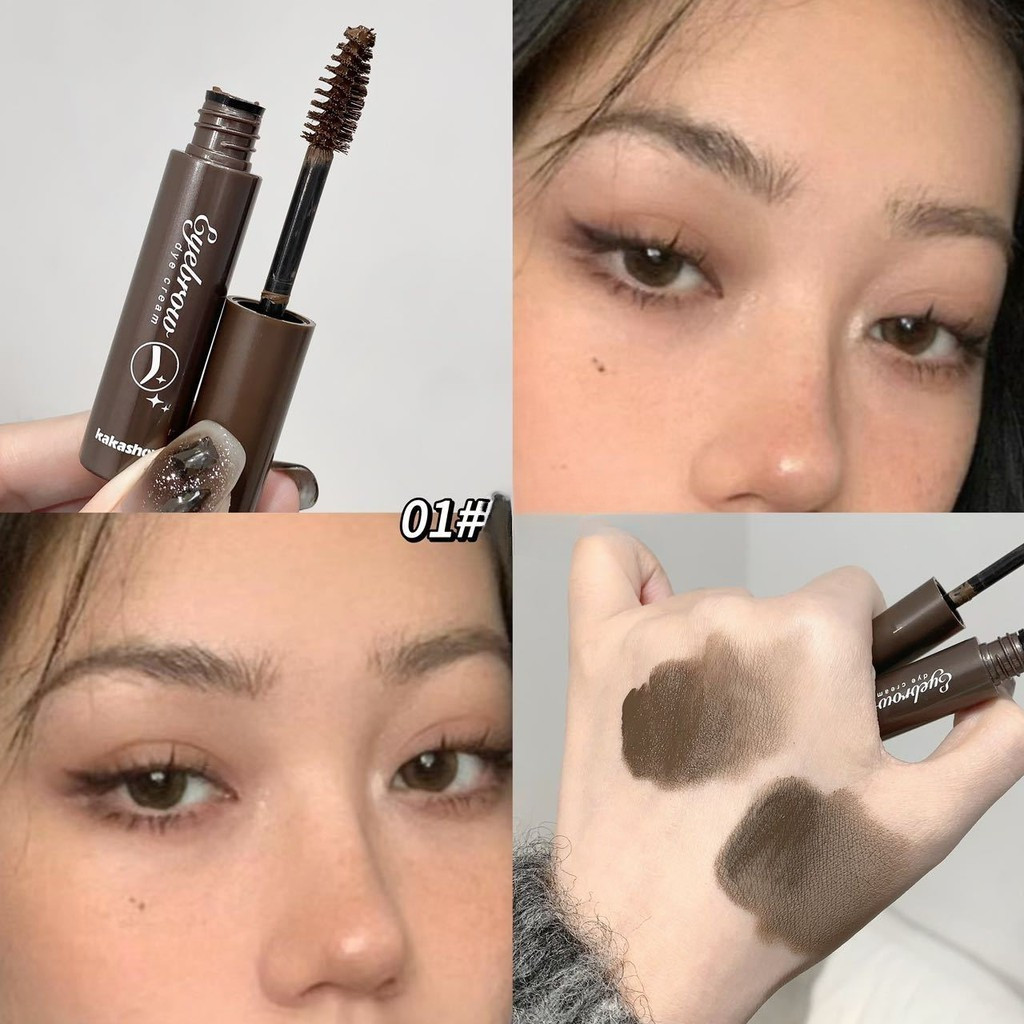 Kakashow 3 สีย ้ มาสคาร่าคิ้ว สามมิติ สีน้ำตาล แห้งเร็ว กันน้ำ ติดทนนาน