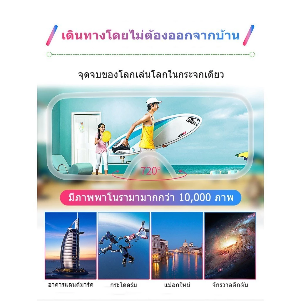 แว่นตา VR 3D VRPARK พร้อมหูฟังสเตอริโอไฮไฟ เวอร์ชันอัพเกรด สำหรับ IOS Android เกมสมาร์ทโฟน ดูหนัง 3D Cinema และเล่นเกมส์ thumbnail 7