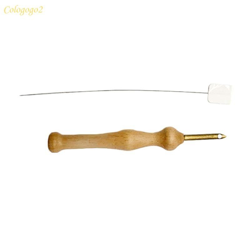 Cologogo2 Punch Needle Threader ชุด DIY Handle ทอผ ้ าเย ็ บผ ้ า Felting Craft