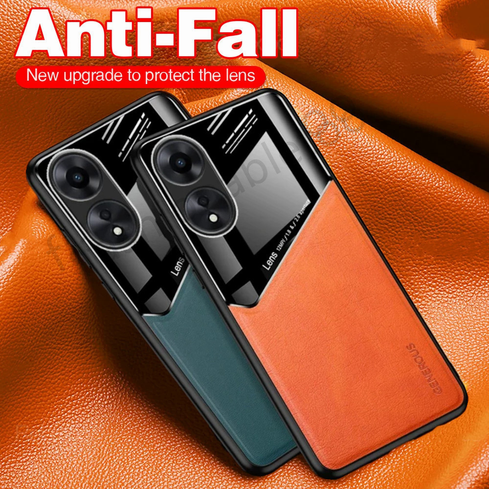 Pu Retro Matte หนังเคสโทรศัพท์สําหรับ Oppo A60 A79 A18 A38 A58 A78 A98 A59 A17K A36 A76 A96 A57 A77 A 60 A 18 ปลอก Soft TPU Edge ป้องกันกันชนกันกระแทกปกหลัง