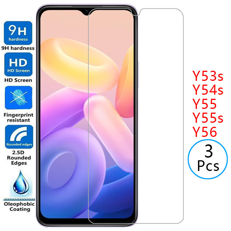 กระจกนิรภัยป้องกันสําหรับ vivo y53s y54s y55 5g y55s y56 ป้องกันหน้าจอบน vivo y55 y 53s 54s 55s 56 5