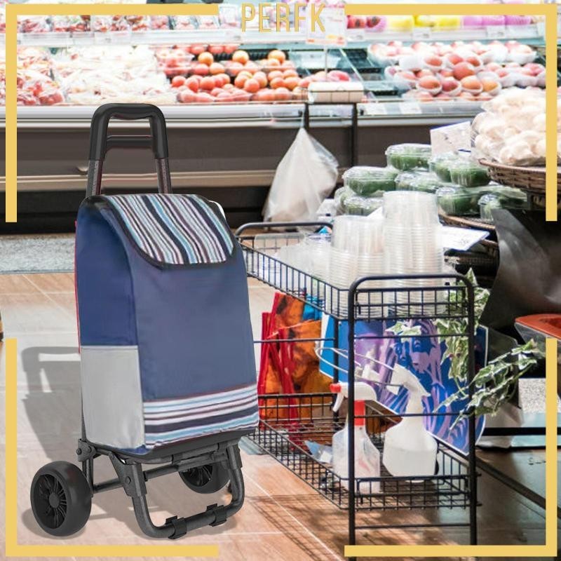 [Perfk ] Shopping Large Trolley Bag for Utility Cart Grocery Shopping Cart