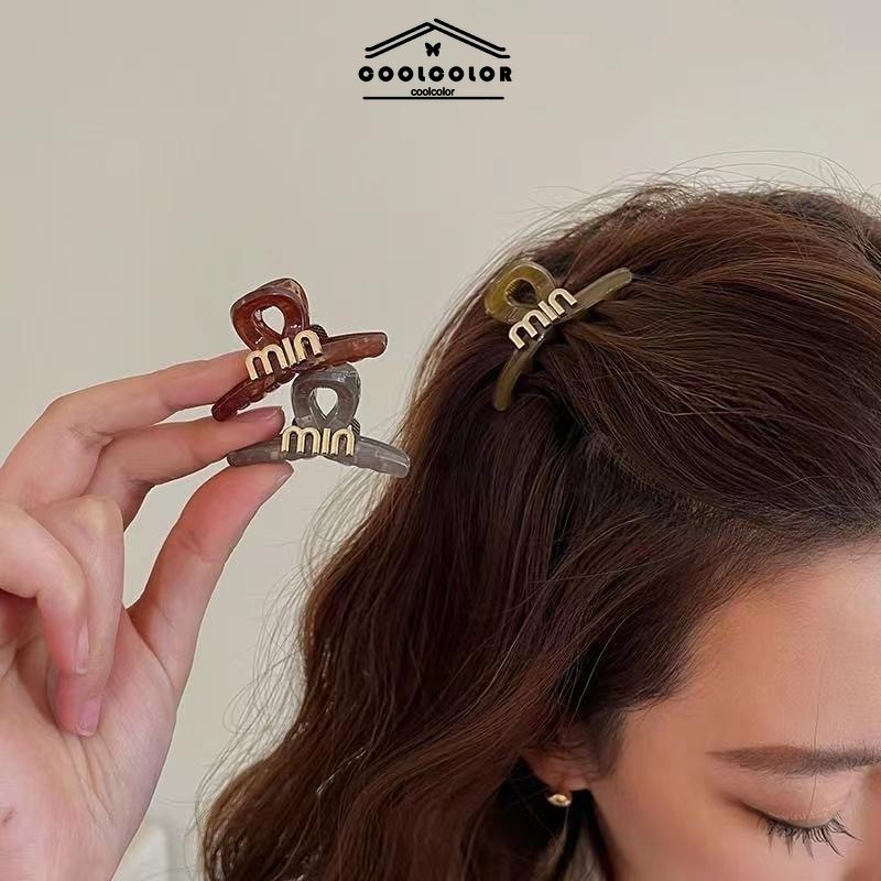 ในไทย💖กิ๊บติดผมminรูปแบบตัวอักษรสีเจลลี่รูปหัวฉลามขนาดเล็กแบบเรียบง่ายสไตล์เจ้าหญิงสําหรับผู้หญิง