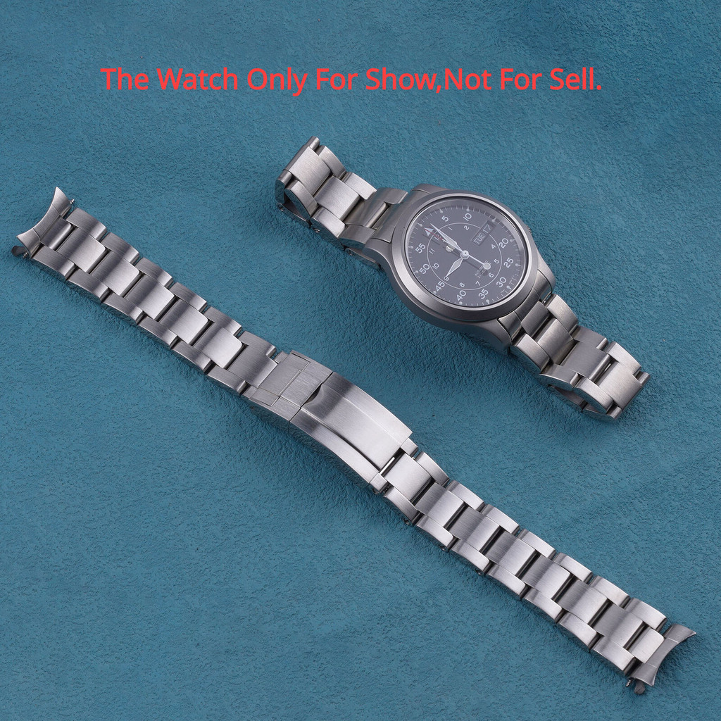 สําหรับ 18 มม.Seiko 5 SNK809 807 805 Silver Brushed Oyster สายนาฬิกาสร ้ อยข ้ อมือ