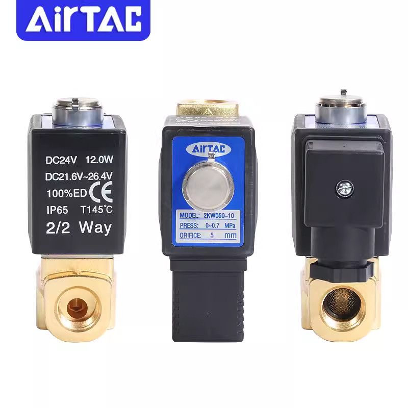 Airtac Fluid Control Valve ปกติเปิดประเภทโซลินอยด ์ วาล ์ วน ้ ํา 2KW030-06/08 050/150-10/15A