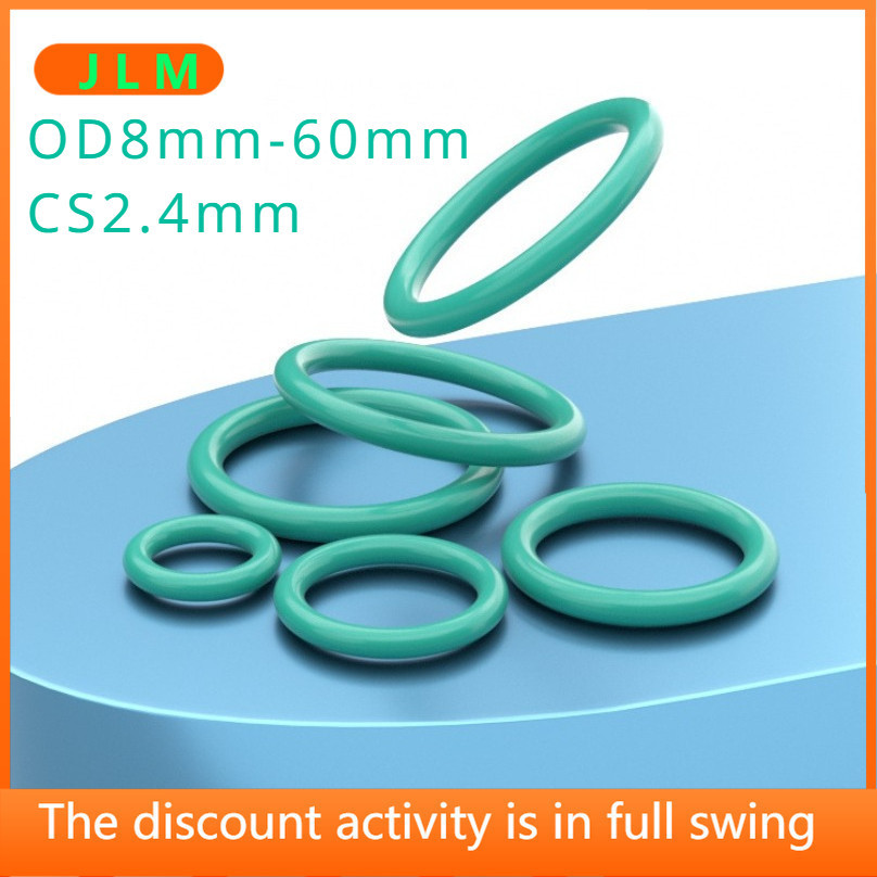 ( Jlma2 ยางฟลูออไรด ์ สีเขียว O-Ring [OD8mm-60mm * CS2.4mm ] ปะเก ็ นแหวนปิดผนึก FKM ทนอุณหภูมิสูง