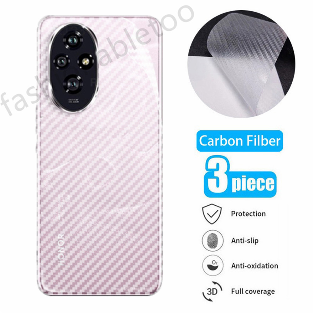 ฟิล์มคาร์บอนไฟเบอร์ด้านหลังสําหรับ Honor 200 pro Lite Honor200pro Honor200Lite Honor200Smart Back Protector ฟิล์มนุ่มโปร่งใสคลุมทั้งหมดสติกเกอร์ป้องกันหน้าจอ