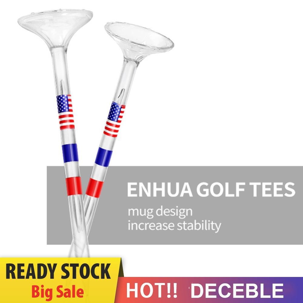 50 ชิ้น Tees กอล์ฟ Anti-Slip โปร่งใสกอล์ฟ Tee แขวนถ้วยใหญ่การฝึกอบรมกอล์ฟ Aids [Deceble.th]