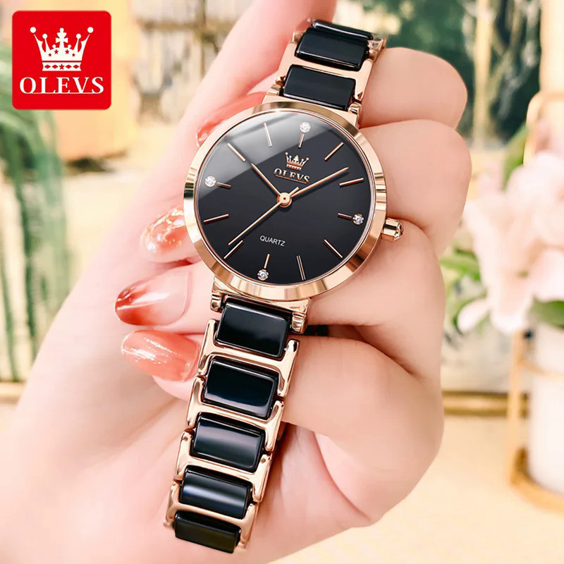 JSDUN Fashion Elegant Watch for Women Japanese Movement Ceramics Strap Luxury Ladies Bracelet Quartz Watches Gifts Reloj