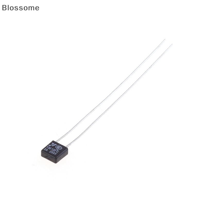 Blossome 10 ชิ้นสีดําสแควร์พัดลมมอเตอร์ 2A 250 โวลต์ฟิวส์ความร้อน LED Fues 115 120 125 130 135 140 145 150 องศาอุณหภูมิสวิทช์ใหม่