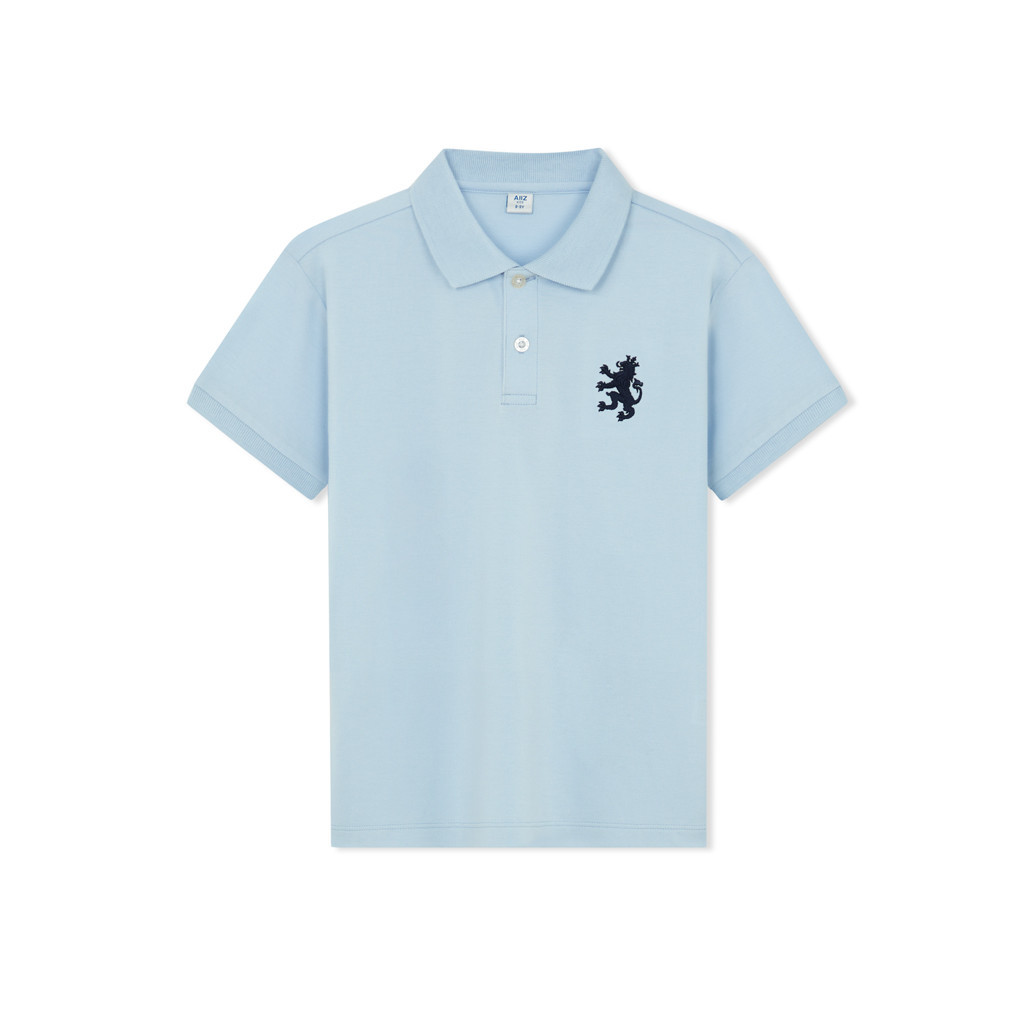 AIIZ (เอ ทู แซด) - เสื้อโปโลเด็กผู้ชายผ้าปิเก้ ปักสิงห์ Boy's Big Lion Pique Polo Shirts
