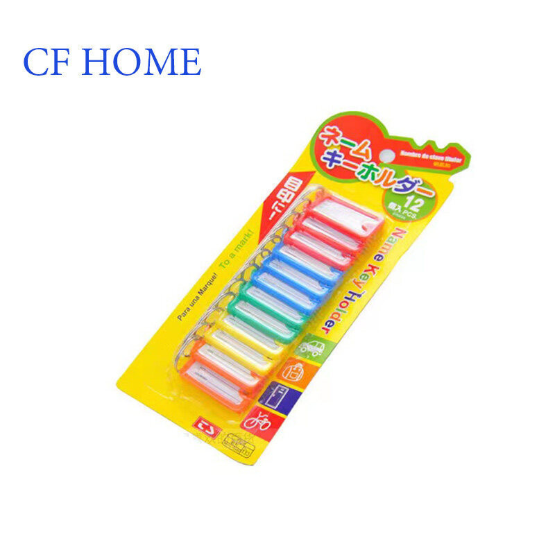 ZJ HOME (12ชิ้น/แพ็ค) พวงกุญแจ ป้ายชื่อ พวงกุญแจ (1แพ็ค 12ชิ้น) ป้ายชื่อพวงกุญแจป้ายแท็ค พวงกูแจรถ พวงกุญแจบ้าน ป้อยห้อย