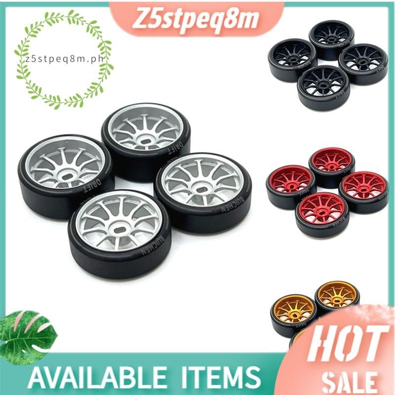 Z5stpeq8m4 ชิ้นพลาสติกแข็ง Drift ยาง Tyre ขอบล้อโลหะสําหรับ Wltoys 284131 K969 K989 P929 Mini-Z 1/28
