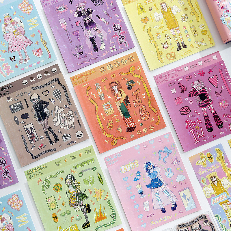 Millennium Fantasy Series Character Golka สติ๊กเกอร์ Y2k Notebook Diy สติ๊กเกอร์ตกแต่ง