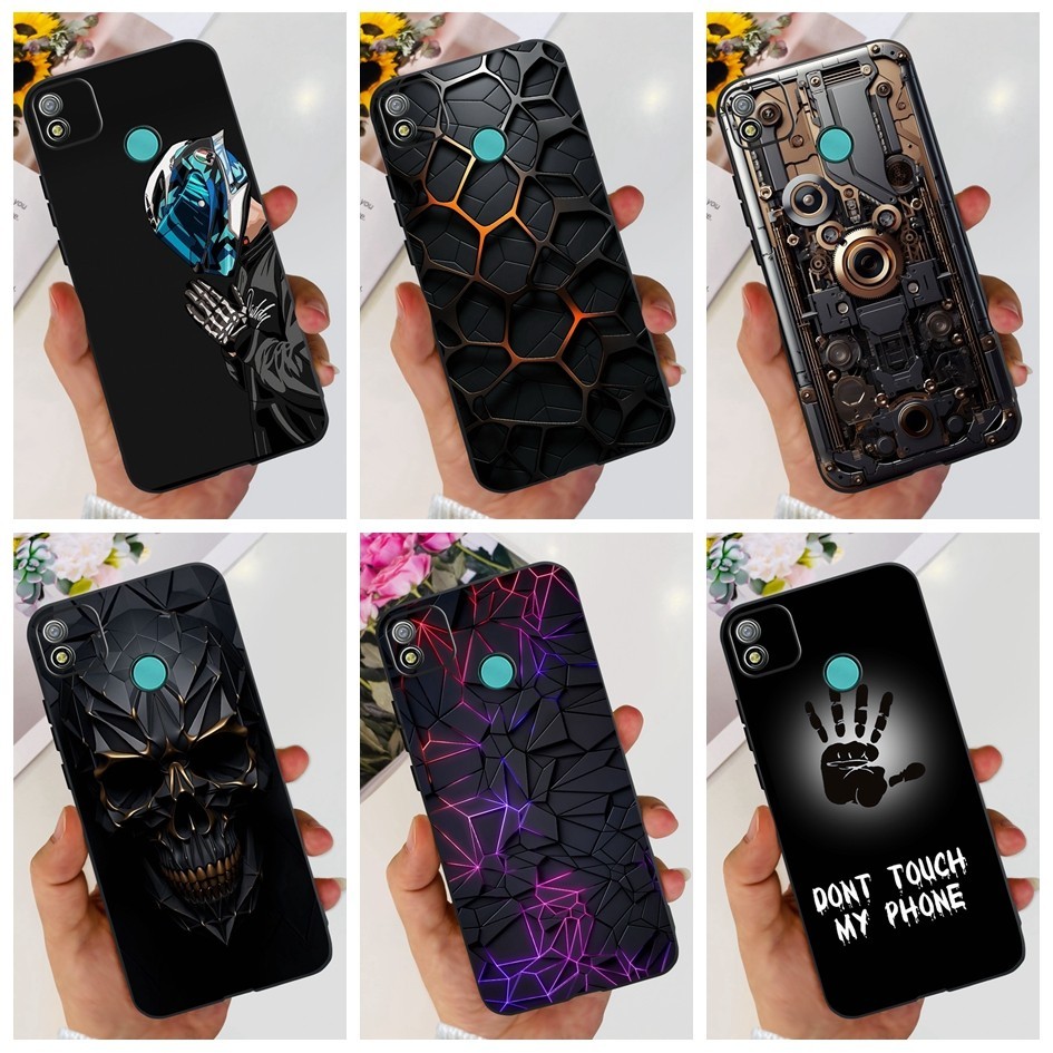 ปลอกกันกระแทกสําหรับ Tecno Pop 4 / Pop 4 Lte / Pop 4 Air เคสโทรศัพท์น่ารักการ์ตูน Slim นุ่มซิลิโคนสีดําฝาหลังกันชน