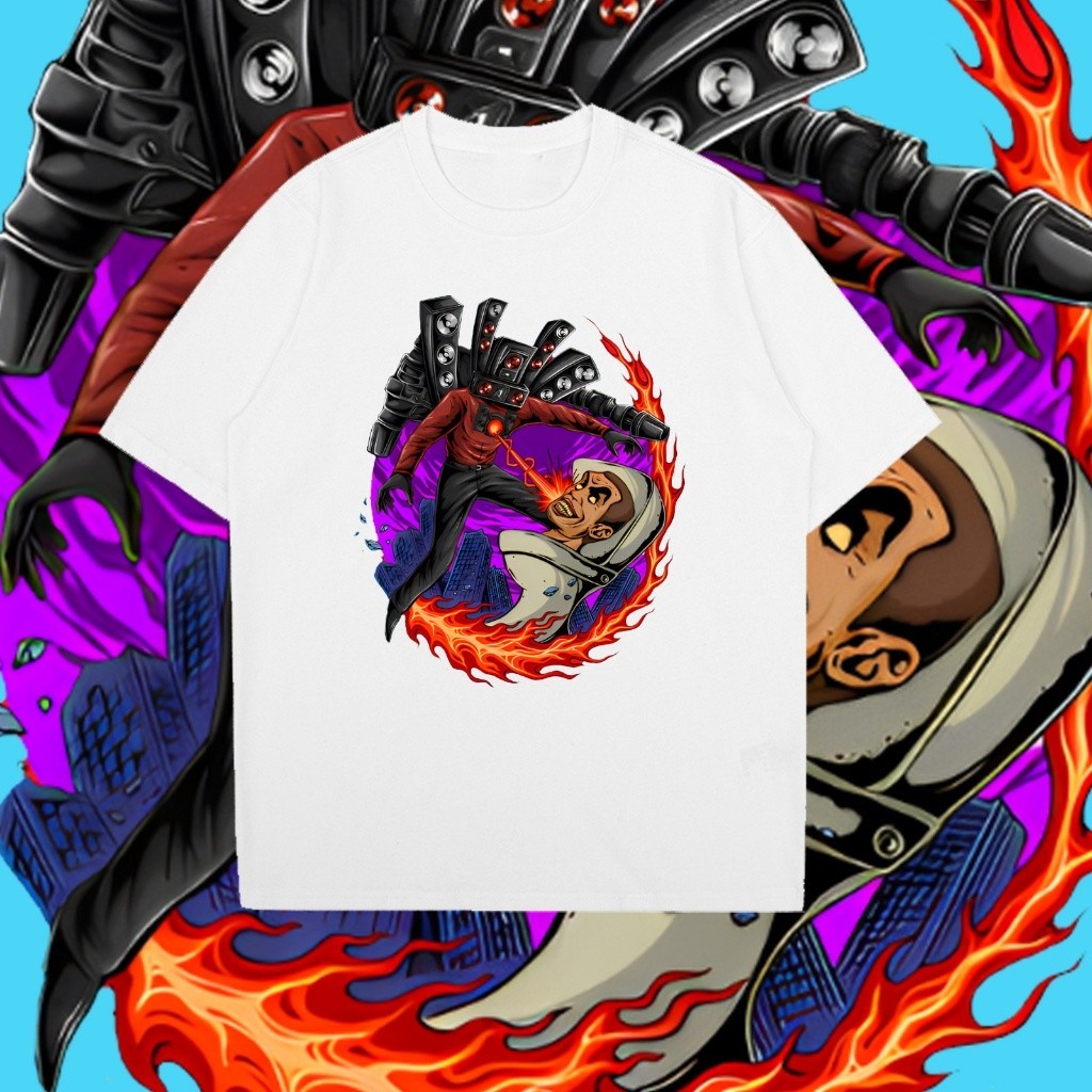 👕👕SKIBIDI TOILET เสื้อTITAN MOTIF TV MAN SKIBIDI TOILET ผ้าCotton 100% Tee S-5XL