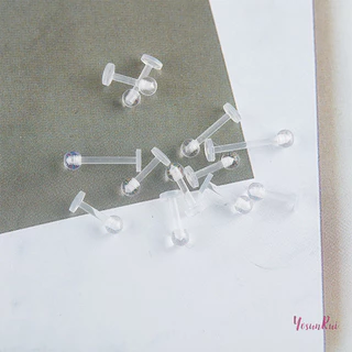 Yosunrui] 10 ชิ้นอะคริลิคใส Lip Stud แหวนหูกระดูกอ่อนต่างหูบาร์ Tragus ใหม่