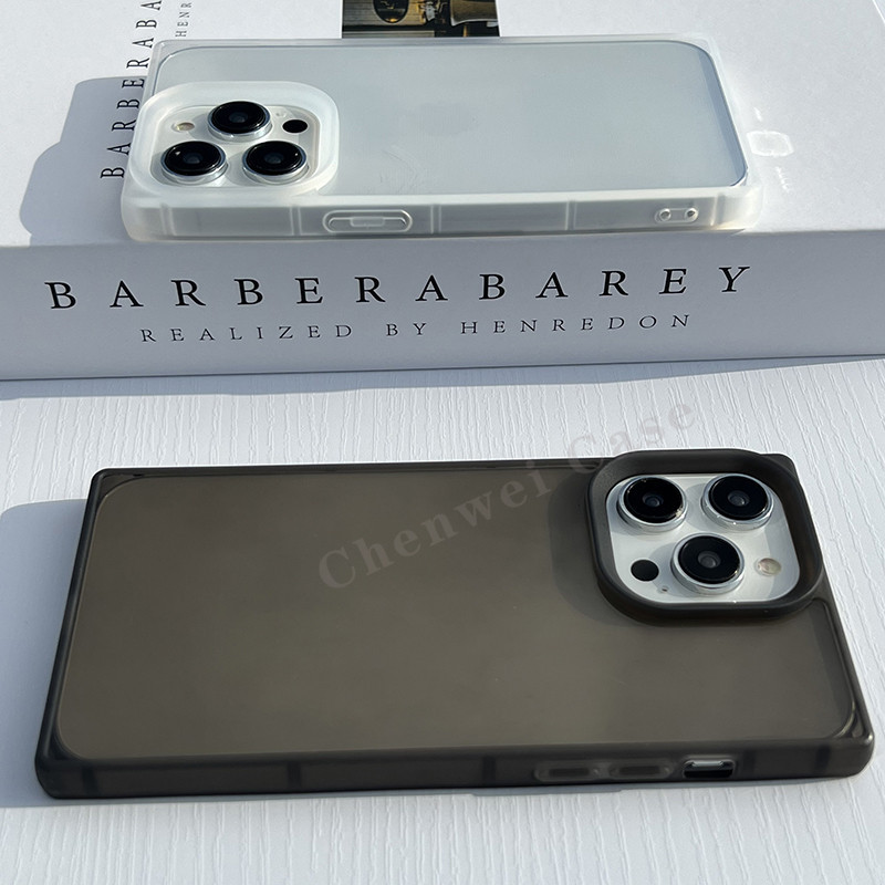 กันกระแทกสแควร์กรอบนุ่มเคลือบเงาใสสีดําเคสโทรศัพท์สําหรับiPhone 15Promax 15Pro 15Plus 15 14Promax 14Pro 14 11 13 12promax 17 13promax 12pro 13pro 14Plus 16Pro ราคา ถูกที่สุด ดีลบีเคเค แกลเลอรีภาพที่ 6