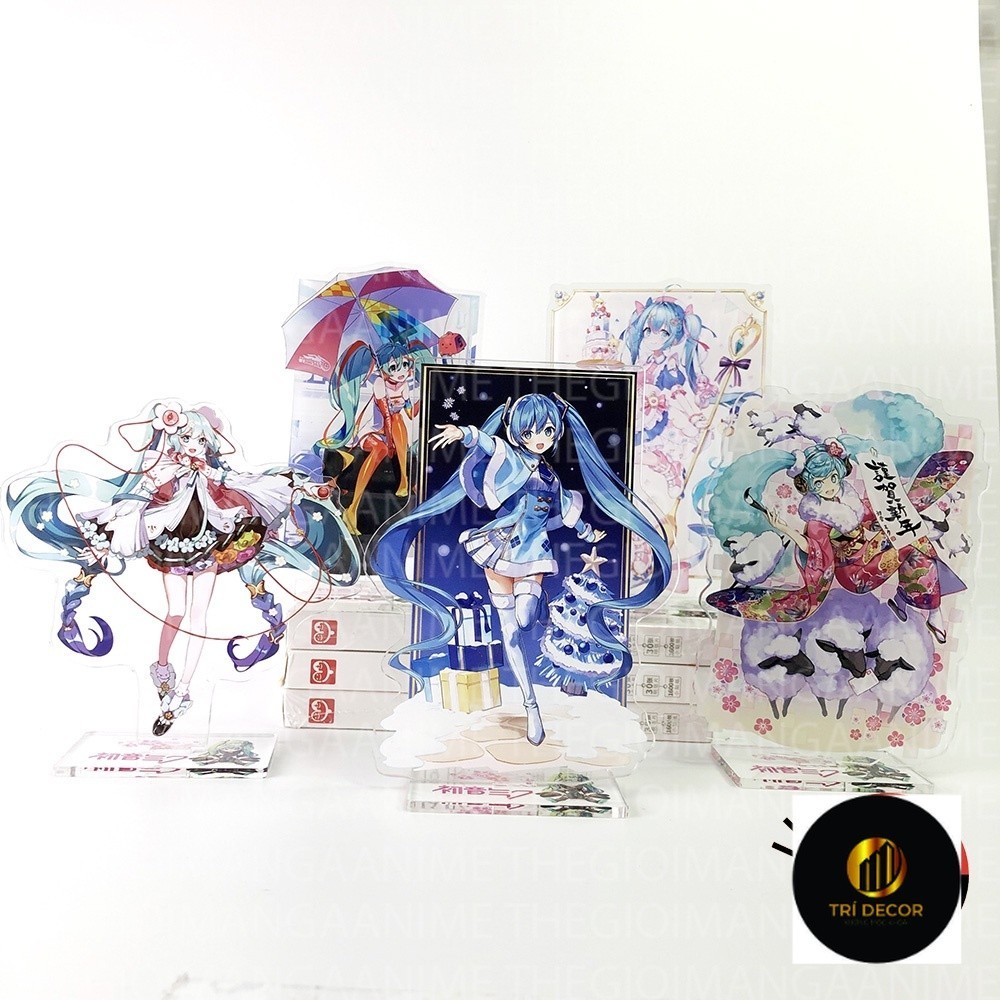 Standee รุ่น MIKU HATSUNE Vocaloid photo stand รูปปั้นอะคริลิค Anime micha chibi display ตกแต่ง