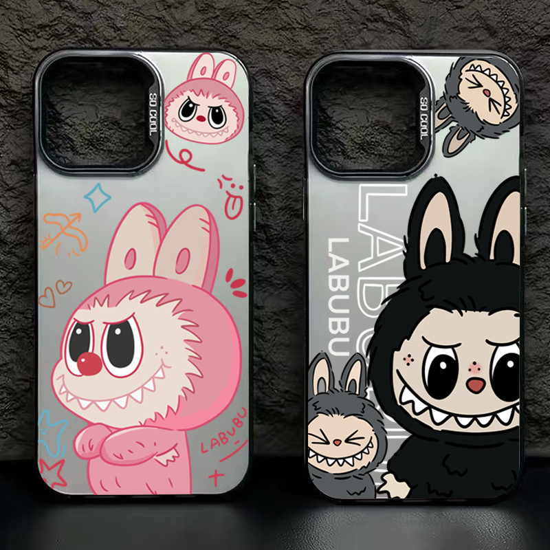 ปลอกสําหรับ Samsung S24 Ultra S23 FE S20 S21 FE S23 Ultra S22 S21 Ultra Plus หมายเหตุ 20 Ultra น่ารักการ์ตูน Pop Mart Labubu Hard IMD ฝาครอบ