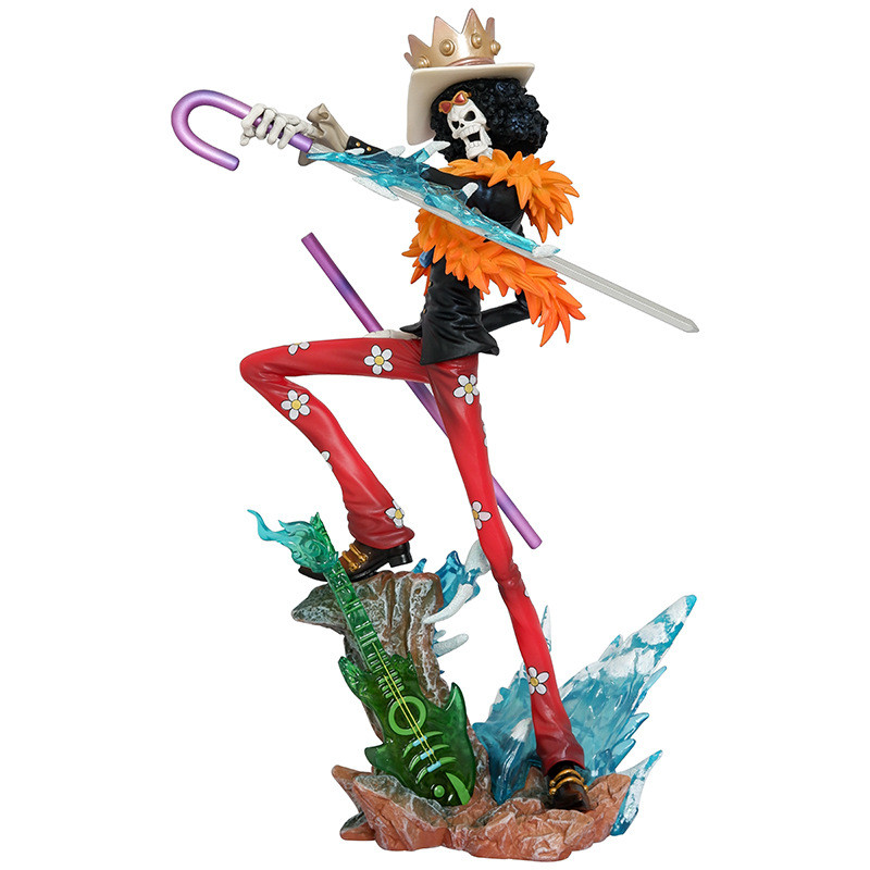 33.5 ซม.LX Brook รูป King of Souls One Piece หมวกฟางอะนิเมะรูปปั้นรูป