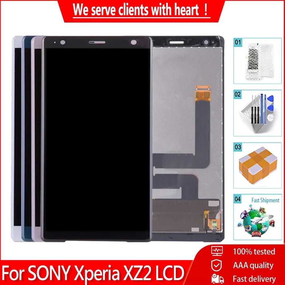 Original 5.7 สําหรับ Sony Xperia XZ2 LCD Touch Screen Digitizer Assembly Replacement Parts สําหรับ S