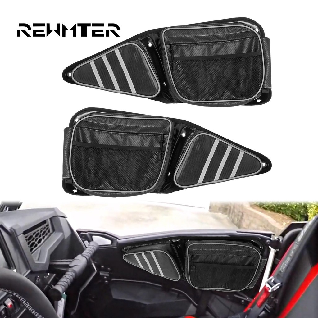 Utv ด้านหน้าด้านข้างประตูกระเป๋า w/เข่า Pad สําหรับ Polaris RZR XP 1000 900 Turbo S