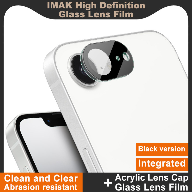 IMak สีดําขอบกล้องเลนส์ฟิล์มสําหรับ iPhone 17E HDกระจกนิรภัยสําหรับ iPhone17E ป้องกันหน้าจอฟิล์มป้อง