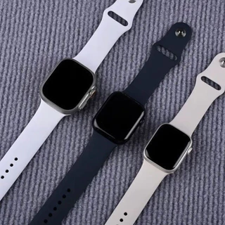 อุปกรณ์ซิลิโคนสปอร์ตนุ่ม for Smart Watch Series 11 10 9 8 7 6 5 4 IWatch Ultra 3 2 SE 49 46 45 44 42 41 40 38 มม