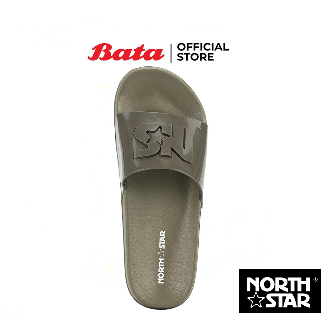 Bata บาจา North Star รองเท้าแตะแบบสวมน้ำหนักเบา ลุยน้ำ สำหรับผู้ชาย รุ่น PVC SLIDE สีเทา 8102111 สีโอลีฟ 8107111
