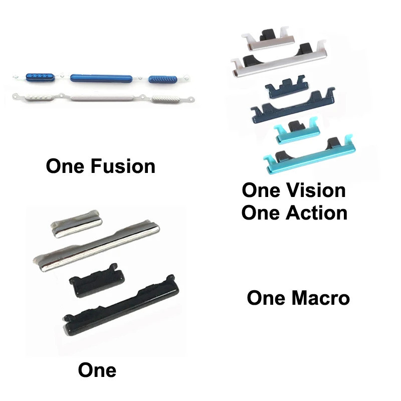 สําหรับ Motolora Moto One Action Vision Fusion Plus โทรศัพท์มาโครใหม่ภายนอกปุ่มปรับระดับเสียงบนด้านข้าง Key Part