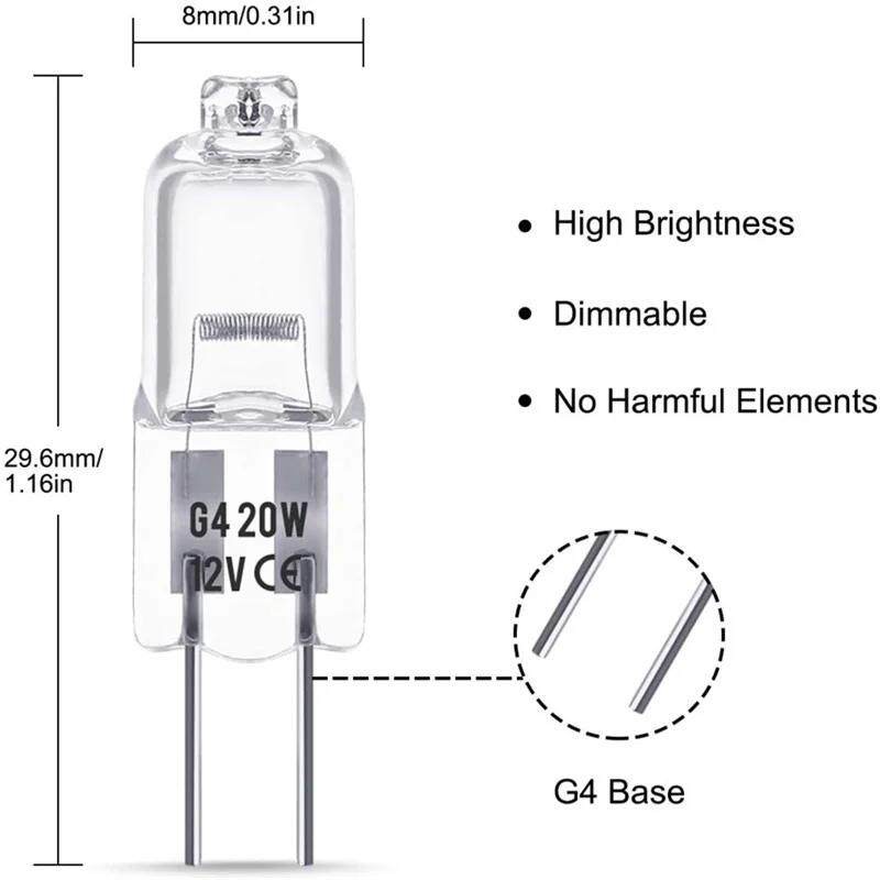 Oeingin Stock10PCS G4 12V 10W 20W Eco หลอดฮาโลเจนหลอดไฟแคปซูลหลอดไฟ LED หลอดฮาโลเจนแทรกลูกปัดโคมไฟคริสตัลขายส่ง ราคา ถูกที่สุด ดีลบีเคเค แกลเลอรีภาพที่ 6